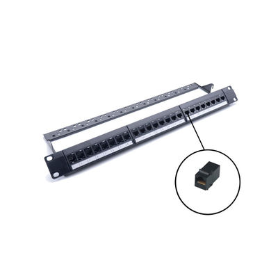RJ45 Ethernet Patchpaneel met 110/Krone IDC-aansluiting voor Cat5e/Cat6/Cat6a/Cat7 kabels in 1U/2U rack-monteerbaar ontwerp