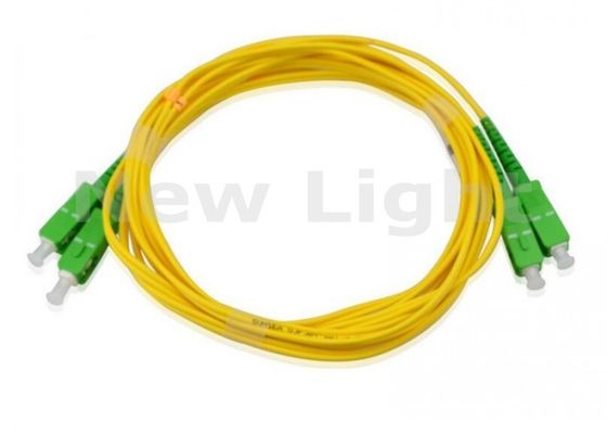 FTTH SC APC Patchsnoer 2,0 mm Diameter Single Mode Duplex Glasvezelkabel 3 Meter Lengte
