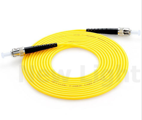 ST/UPC Single Mode Optical Fiber Patch Cord met 2,0 mm Diameter Gele PVC/LSZH Fiber Patch Cable