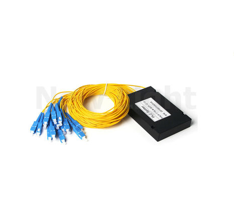 WDM Single Mode Fiber Optic PLC Splitter met 1x2 tot 64 kernopties en laag invoegverlies, Telcordia GR-1209 & GR-1221 Compliant