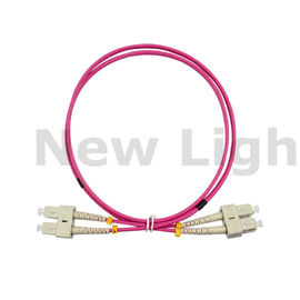 3 meters van Sc - van Multimode Vezel de Optische Kabel van Sc Duplex van het het Flardkoord met Klemom4 kabel