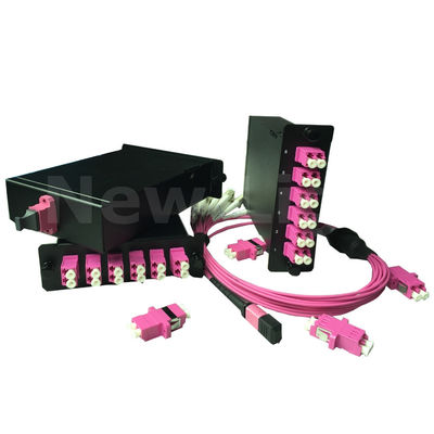 1U Rack Mount MPO Cassette Module met 144 Cores OM3 Multimode Glasvezel Distributie Frame