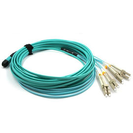 De Materiële MPO MTP Kabel van pvc/van LSZH, van het de Vezel Optische Flard van de Douanelengte het Koordkabel