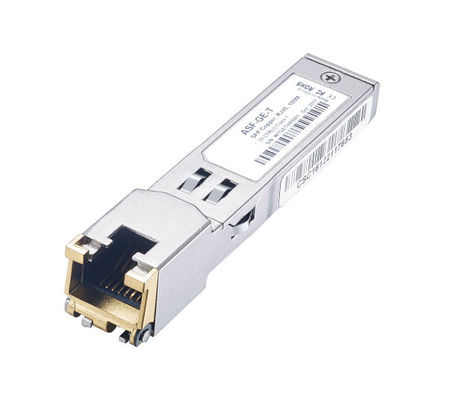 850nm golflengte SFP-vezeltransceiver met RJ45 vrouwelijke connector en 1,25 Gb/s gegevenssnelheid voor 10G basis-SR/SW-toepassingen