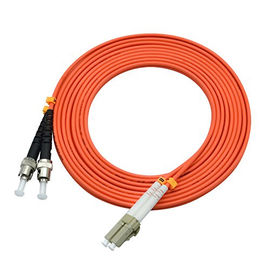 Het Flardkoord 3 Voet LC van de 850 Golflengte Optische Vezel aan ST Duplex 50/125um OM2
