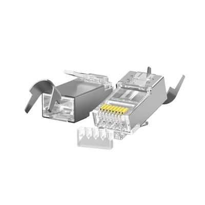 Hoge snelheid 10 Gbps prestaties RJ45-connector met metalen afscherming en Fluke-geteste certificering