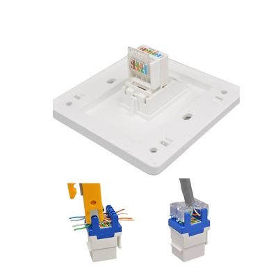 110-240V CAT5 CAT6 CAT7 Sokkels Multi Function Wandplaat Schakelaar Wit/Zwart