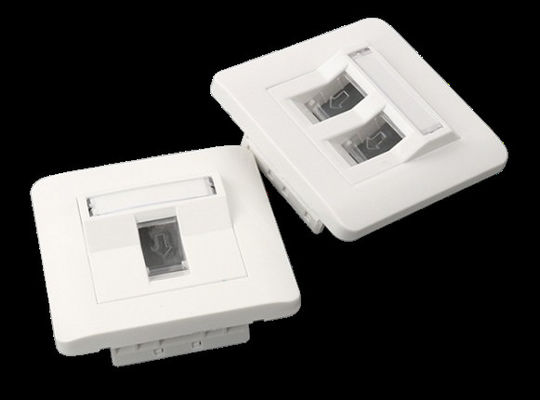 Wandmontage CAT6/CAT7-hybride paneel met RJ45-aansluitingen voor optimale netwerkprestaties