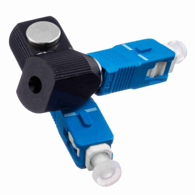 Blauwe Ronde SC Bare Fiber Optische Adapter Single Mode UPC Polijsten voor FTTH FTTB FTTX Netwerken