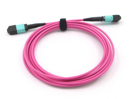 MPO MTP-kabel 12 Fiber Core OM4 Magenta MPO-trunkkabel voor snelle netwerken