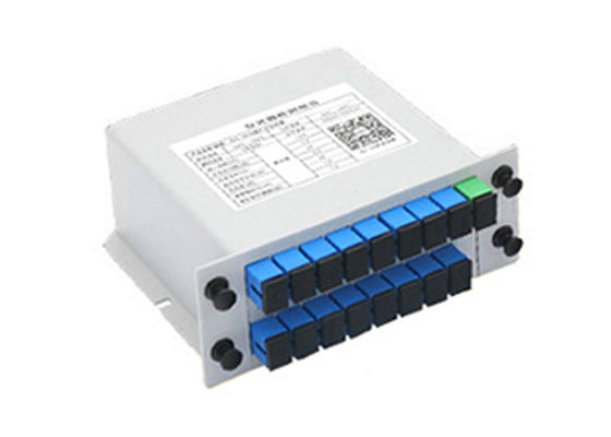 1x16 Split Ratio PLC optische splitser met SC-connector en laag invoegverlies voor glasvezelnetwerken