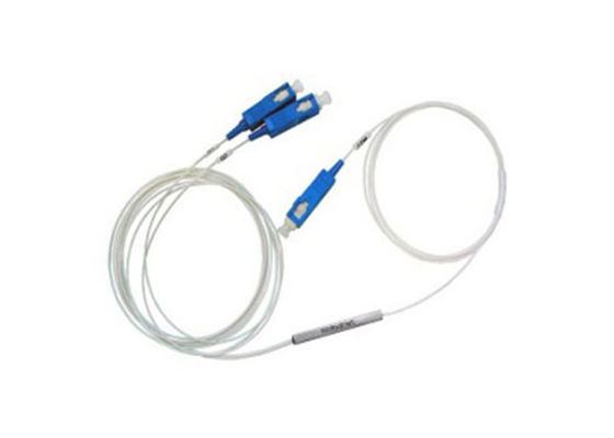 1x2 Mini Type PLC Glasvezel Splitter met roestvrijstalen buis voor single mode toepassingen