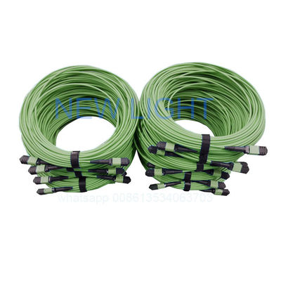 12 Core OM4 MPO MTP-kabel met aangepaste lengte en MPO-vezelverbinding
