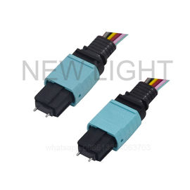 MPO MTP Kabel Vrouwelijk naar LC 8-ADER Single Mode 50µm 12-Kern PLENUM voor 40G/100G Ethernet