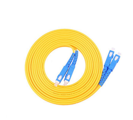 Blue Duplex Fiber Optic Patch Cord SC UPC Single Mode 1310nm met G652D-kabel en ≤0,3 dB Invoegverlies