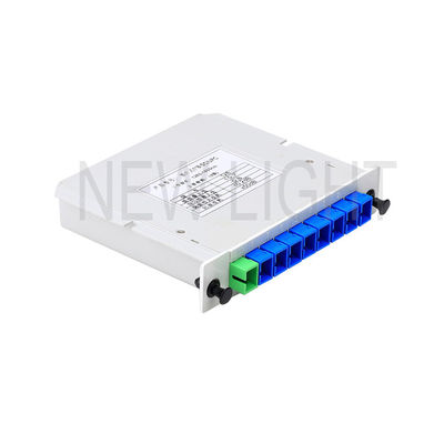 Low Loss Cassette Type Fiber Optic PLC Splitter met roestvrijstalen buis voor FTTH-netwerken