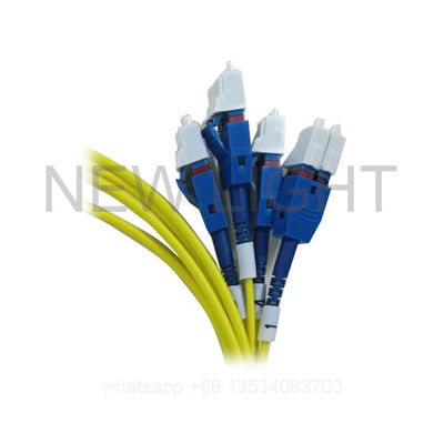 50/125um 3.0mm PVC Jas MPO naar LC Breakout Kabel voor Hoge Dichtheid Glasvezel Netwerken