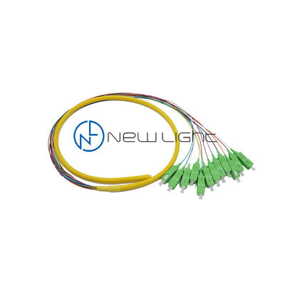 Robuuste 12-aderige Loose Tube SC Fiber Pigtail 0.9mm voor Multifiber Kabelassemblages met Hoge Prestaties