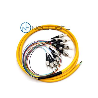 1m LSZH 12-streng enkelmodus glasvezel-pigtailkabel met FC UPC/APC-connector